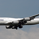 A Lufthansa Boeing 747-8 on final approach to Dulles International Airport. Lufthansa is the largest operator of the type. Note the extended upper deck. (Tim Shaffer)